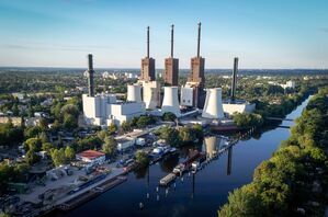 Blick auf das Vattenfall-Heizkraftwerk auf Erdgasbasis in Berlin Lichterfelde., © Kay Nietfeld/dpa