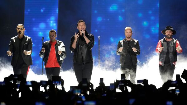 Die Backstreet Boys bei einem Konzert 2018 in Nashville., © Mark Humphrey/AP/dpa